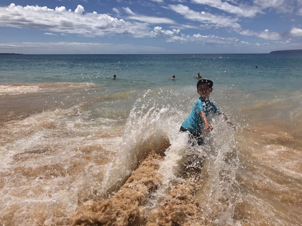 Big waves at Makena Beach on Maui